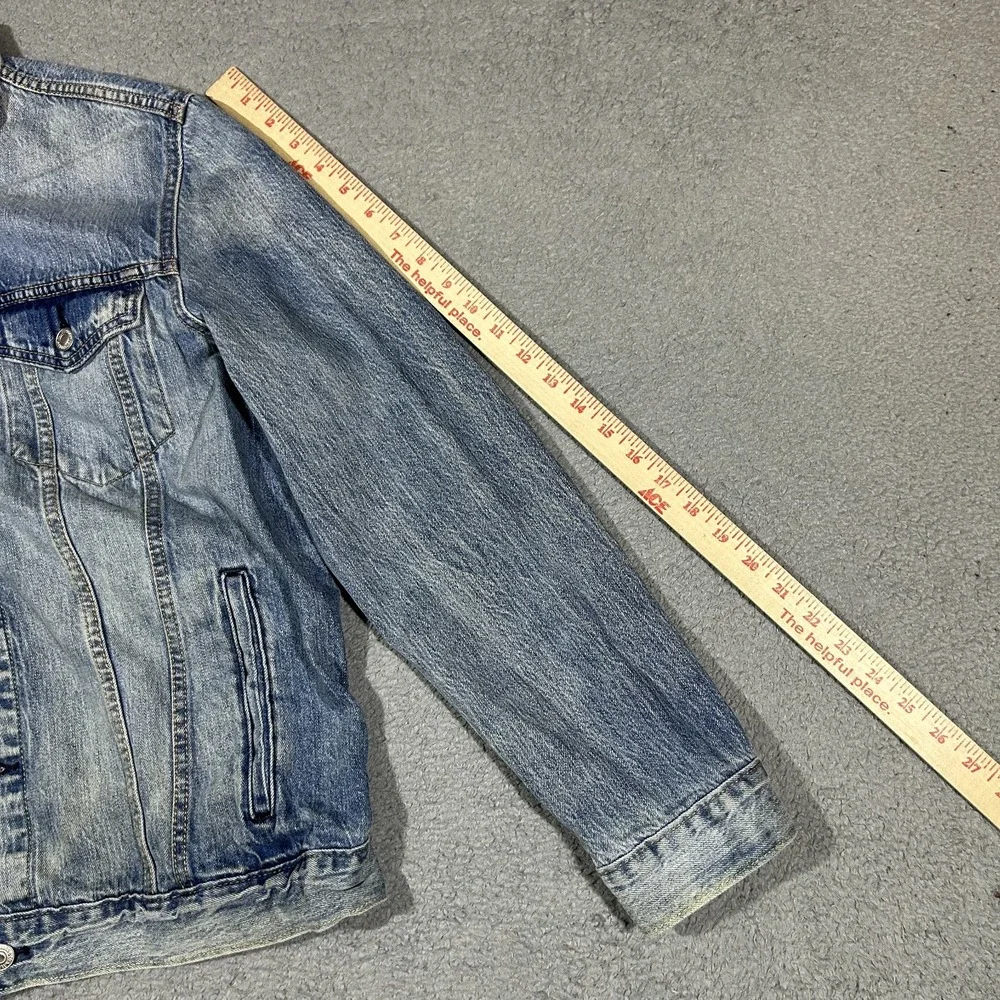 Levis Jacket Mens XL blue denim biker trucker relaxed fit #3509